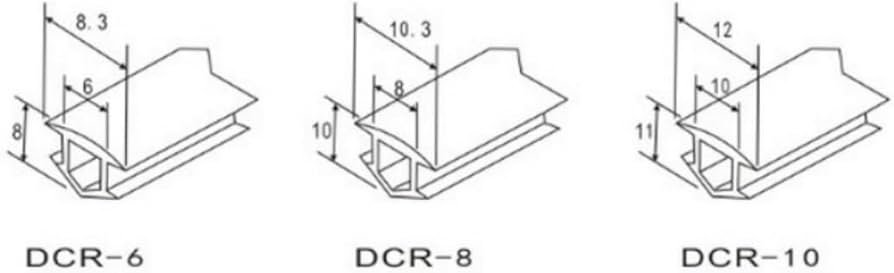 metro 20/30/40/50 serie 6mm/8mm/10mm sello plano para soporte de Panel C-Beam máquina 2020 perfil de aluminio cubierta de ranura blanda-6mm, amarillo : Amazon.es: Bricolaje y herramientas