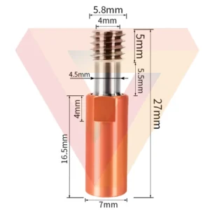 Barrel bimetal 27mm Creality - Heatbreak CR10 Bi-Metal