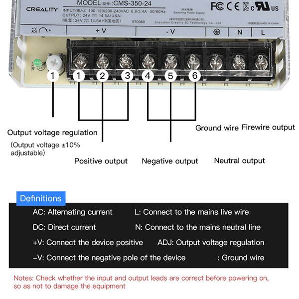 Fuente Alimentacion 350w Creality Conexion