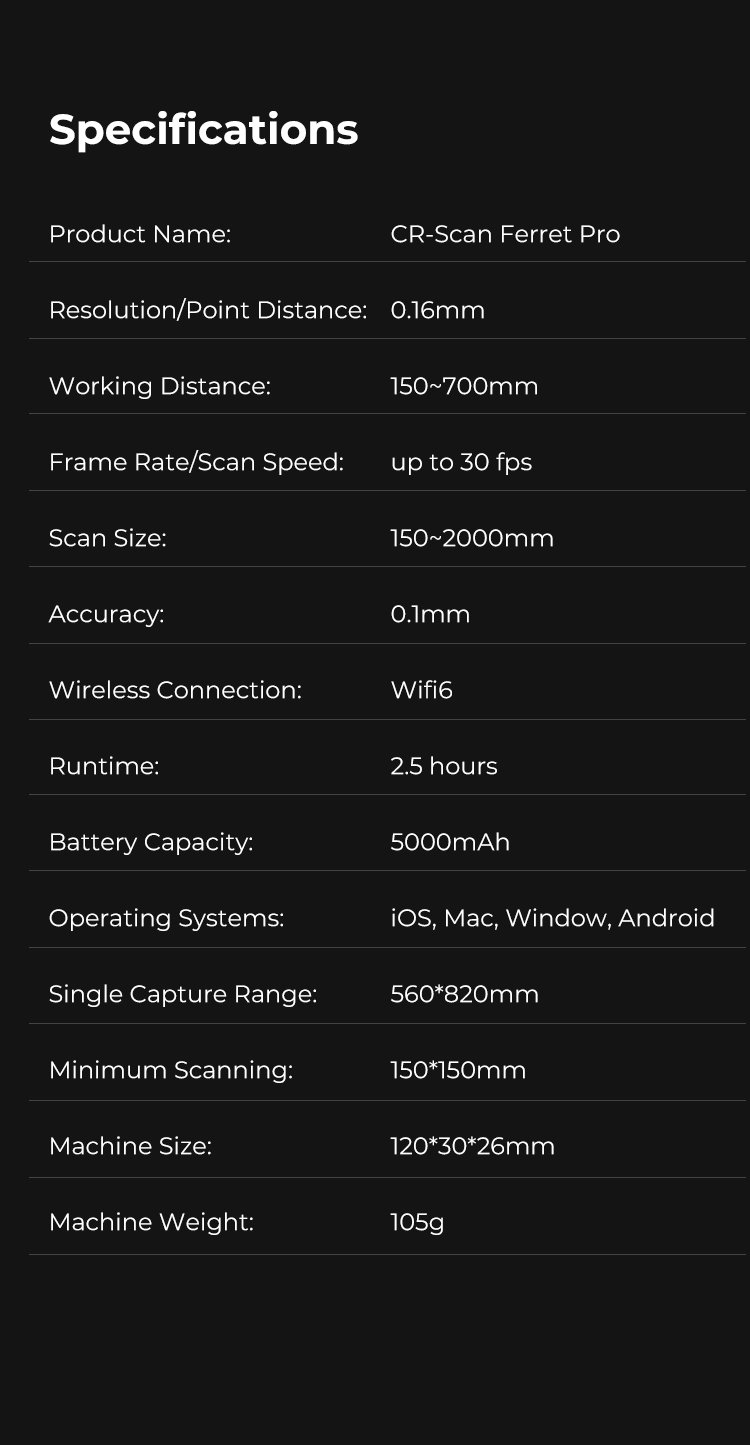 CR-Scan Ferret Pro 3D Scanne