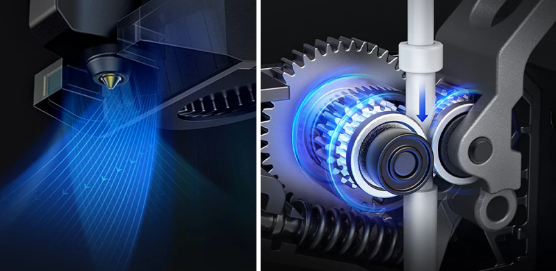 El sistema de extrusión de la impresora CR-M4