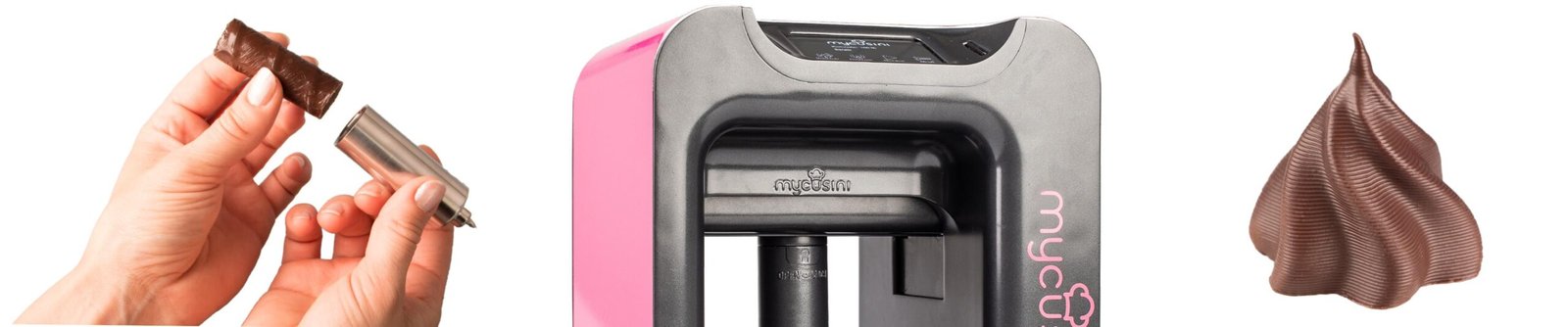mycusini 3D Choco einfach zu befüllen, Refill einsetzten, kurz vorheizen, das war´s 
