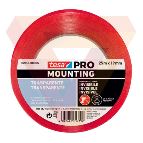 Cinta Doble Cara Transparente Mounting Pro Tesa 25mx19mm